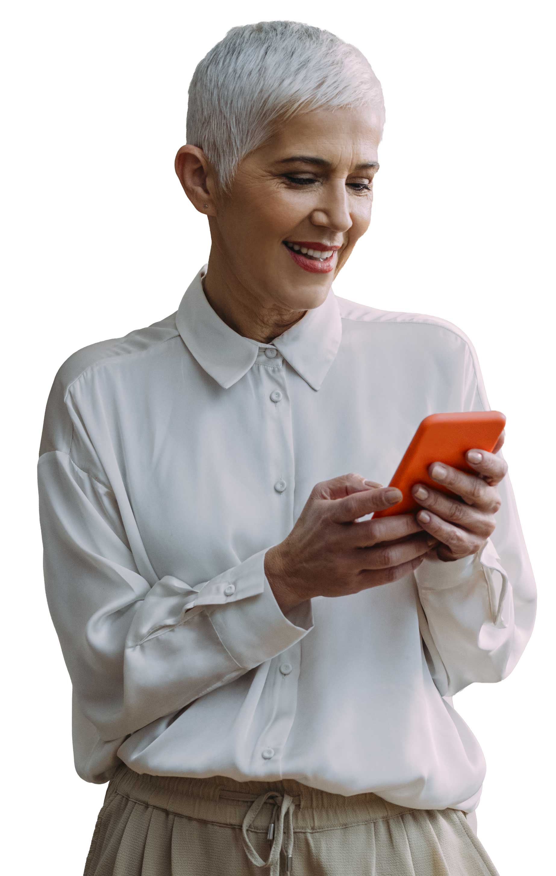 Stakeholder reading the Cell C 2026 Integrated Annual Report on smartphone